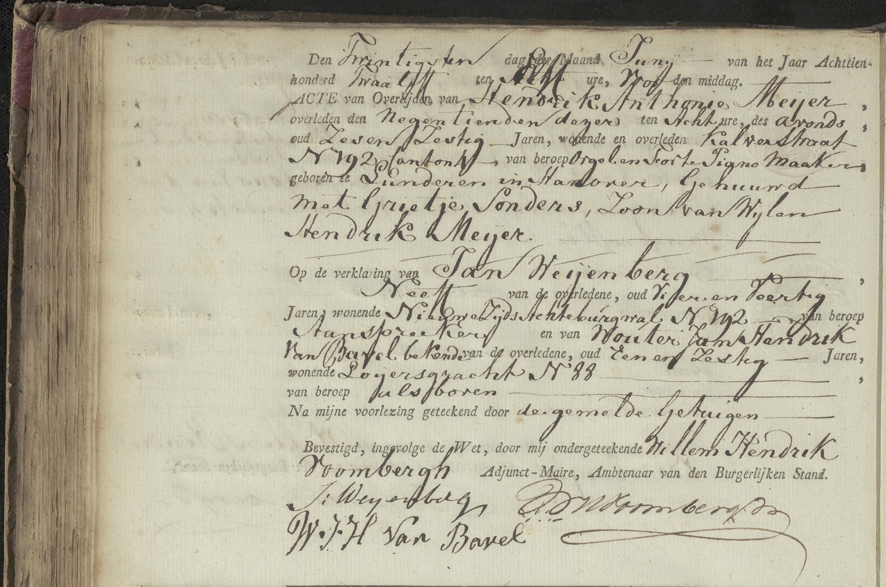 OVERLIJDEN HENDRIK ANTHONY MEIJER