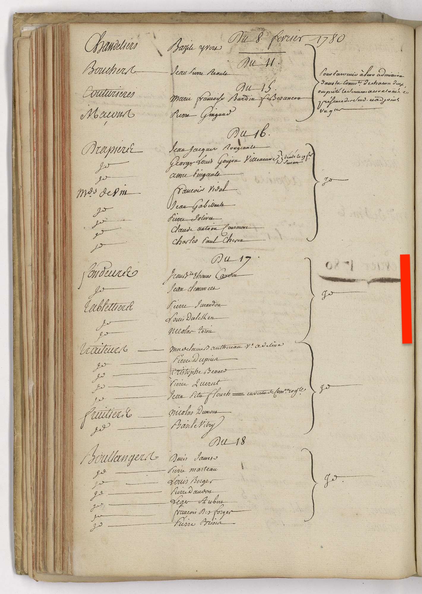 8 Fevrier 1780