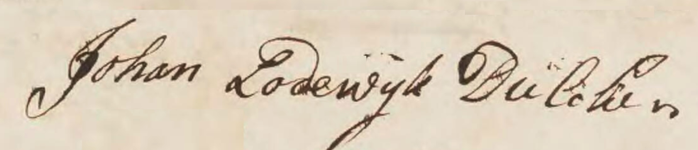 Handtekening Johan Lodewijk I